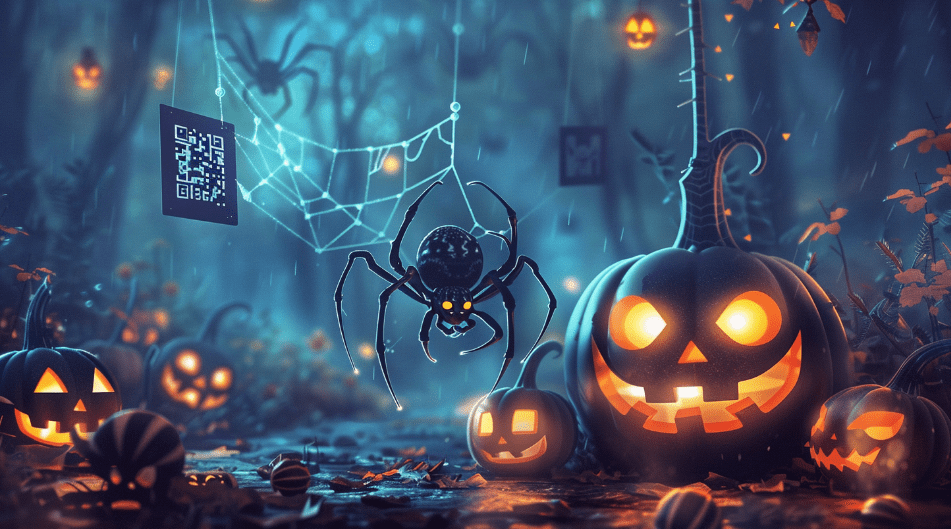 O Halloween chegou e os códigos QR estão ganhando uma transformação assustadora com o QRSpider!